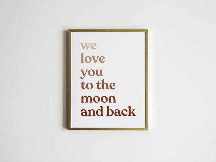 To The Moon And Back Ombré Print