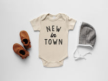 Load image into Gallery viewer, New In Town Organic Baby Bodysuit