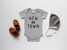 Load image into Gallery viewer, New In Town Organic Baby Bodysuit