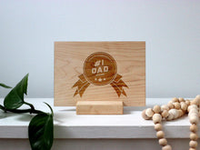 Load image into Gallery viewer, Wooden Father&#39;s Day Card • Number One Dad