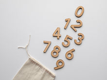 Load image into Gallery viewer, Wooden Number Set • Wood Numerals &amp; Math Symbols in Maple