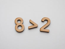 Load image into Gallery viewer, Wooden Number Set • Wood Numerals &amp; Math Symbols in Maple