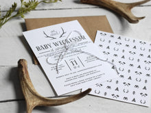 Load image into Gallery viewer, Oh Deer Rustic Baby Shower Invitation