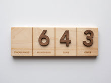 Load image into Gallery viewer, Wooden Place Value Board from Ones to Thousands