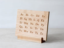 Load image into Gallery viewer, Wooden Alphabet Montessori Board and Tabletop Reference Chart • Classic Serif