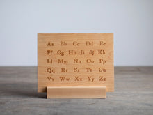 Load image into Gallery viewer, Wooden Alphabet Montessori Board and Tabletop Reference Chart • Classic Serif