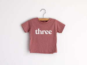 Three Modern Birthday Shirt Kids Tee