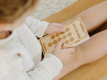 Load image into Gallery viewer, Custom Engraved Wooden Phone • Personalized Toy Smartphone