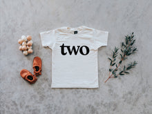 Load image into Gallery viewer, Two Modern Birthday Shirt Organic Kids Tee