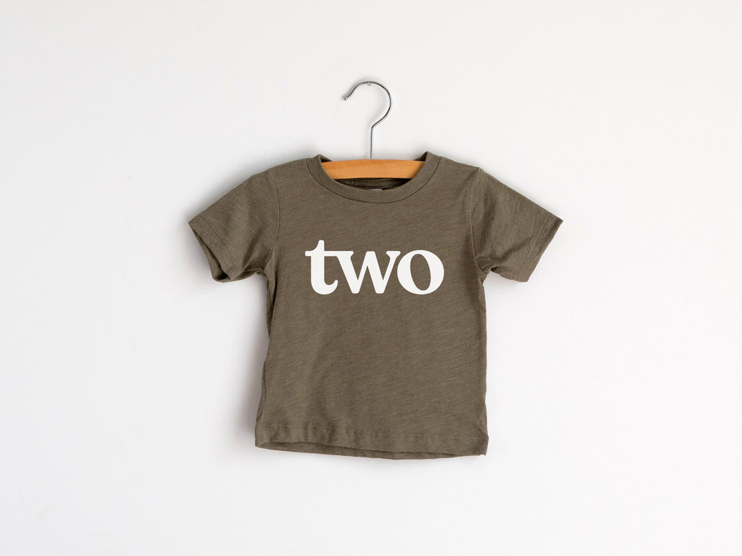 Two Modern Birthday Shirt Kids Tee • Final Sale