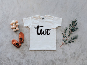 Two Birthday Shirt Organic Kids Tee • Final Sale