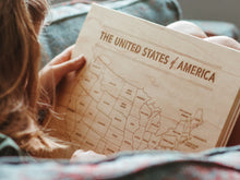 Load image into Gallery viewer, Wooden Map of the United States of America