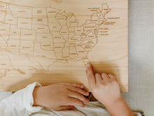 Load image into Gallery viewer, Wooden Map of the United States of America