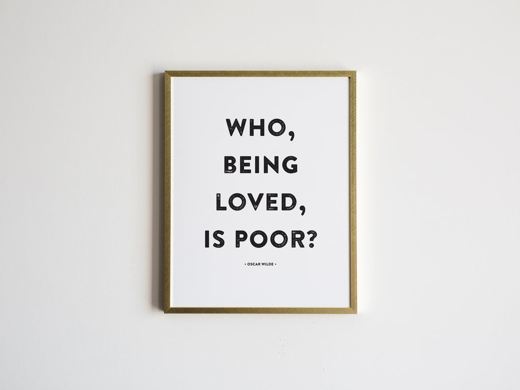 Who, Being Loved Modern Print