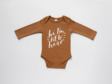 Load image into Gallery viewer, Hi I&#39;m New Here Organic Baby Bodysuit