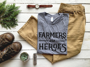 Farmers Are Heroes Adult Tee