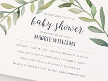 Load image into Gallery viewer, Watercolor Wreath Baby Shower Invitation
