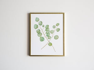 Watercolor Eucalyptus Botanical Print
